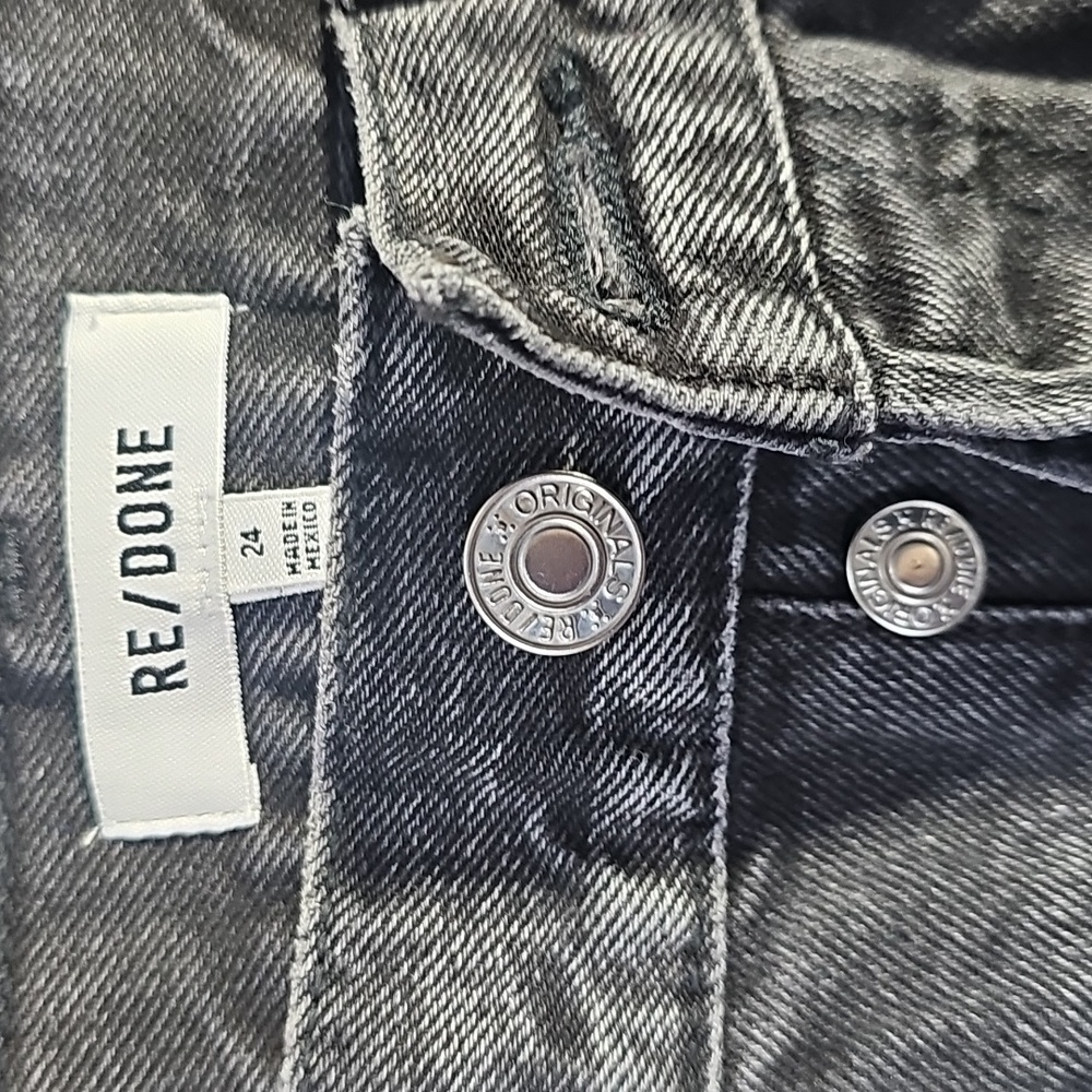 Re/Done Charcoal Straight Jeans - Picture 4 of 7